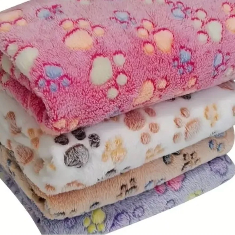 Colorful Plush Pet Blankets - Choice of Color - Machine Washable